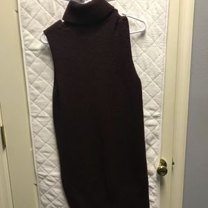 Burgundy turtleneck sweater dress